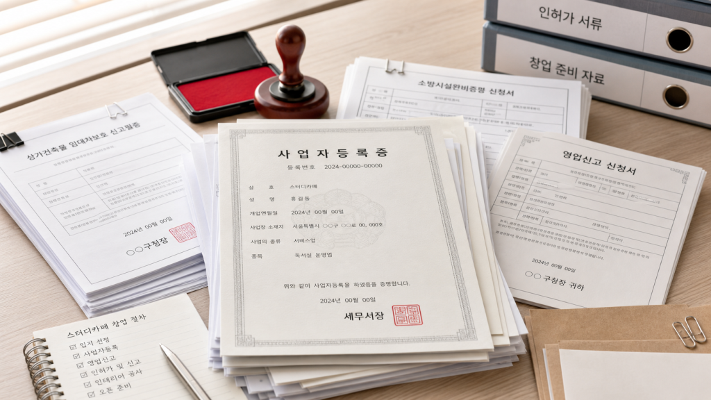 스터디카페 창업 절차 관련 이미지